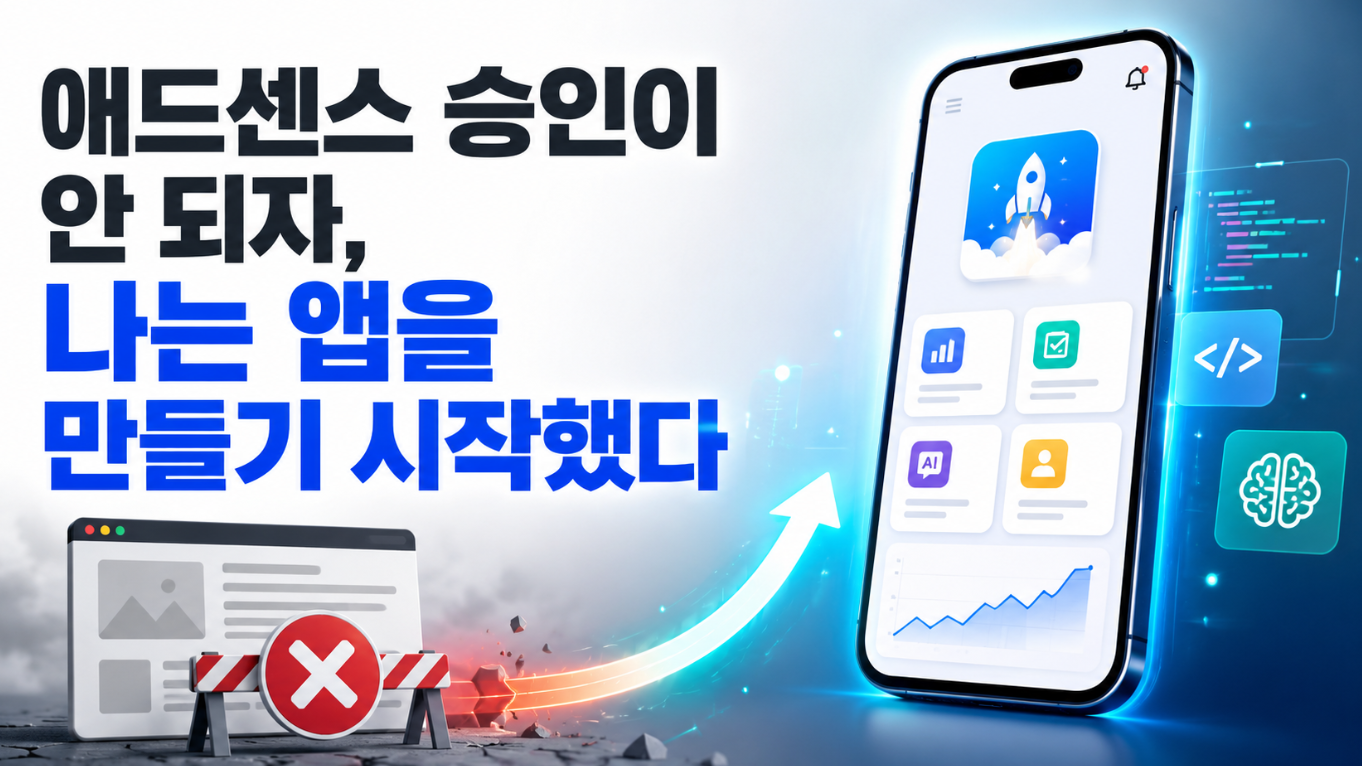 애드센스 승인이 안 되자, 나는 앱을 만들기 시작했다